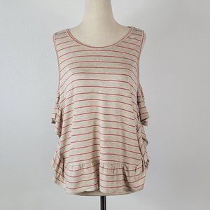 M.S.S.P. stripes tank top red Sz XL